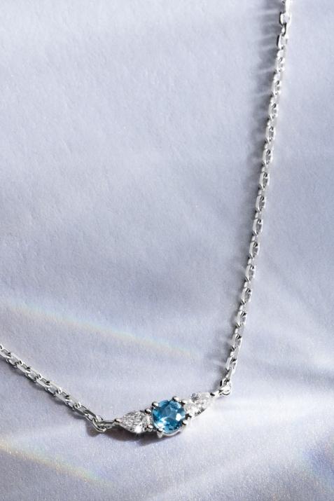 Цепочное ожерелье So Abby Topaze Белое Золото - Redline - 0++