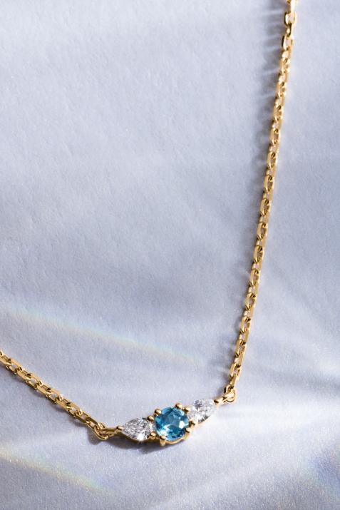 Цепочное ожерелье So Abby Topaze желтое золото - Redline - 0++