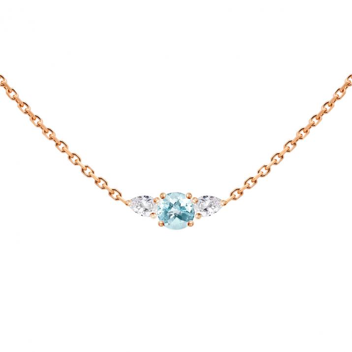 Цепочное ожерелье So Abby Topaze Розовое золото - Redline