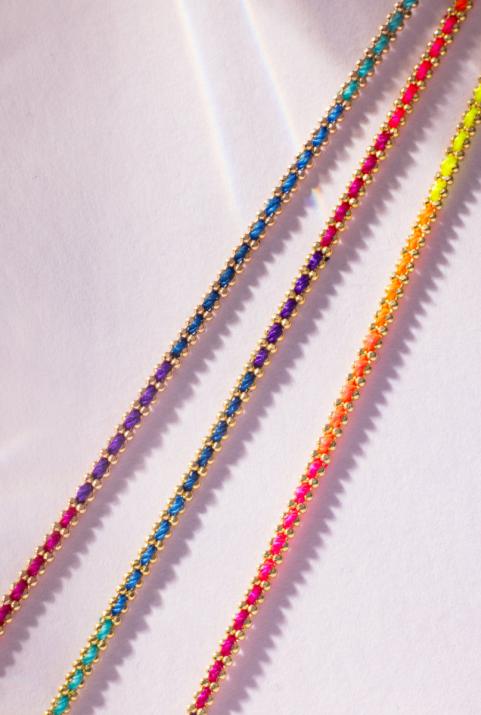 Цепочный браслет Aurore Rainbow желтое золото - Redline - 0++