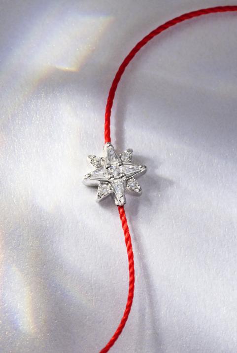 Проволочный браслет Lunova Белое Золото - Redline - 0++