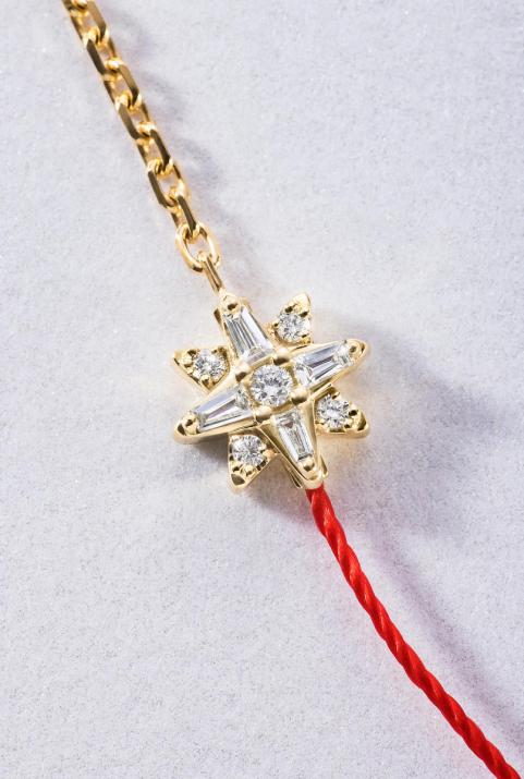 Браслет с полуниткой и полуцепочкой Lunova  желтое золото - Redline - 0++