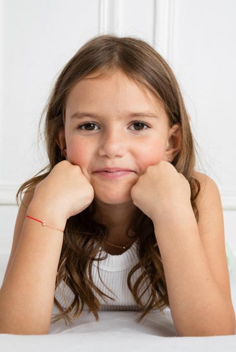 Браслет с полуниткой и полуцепочкой Bébé Mini Horse Розовое золото - Redline - 0++