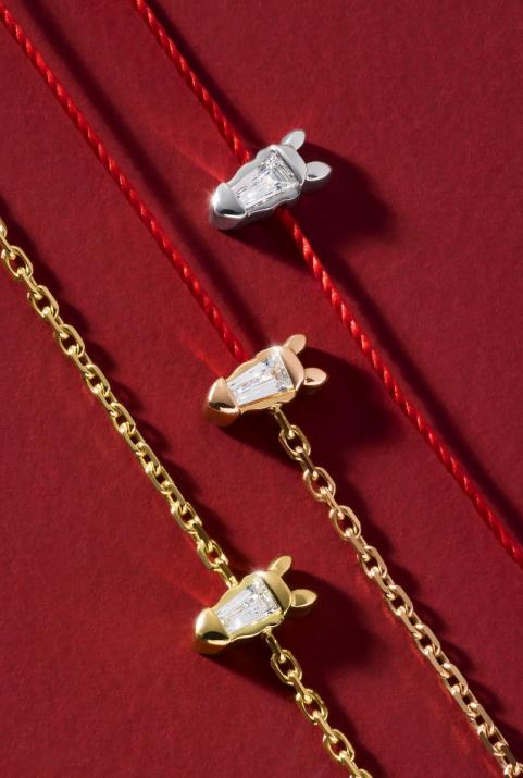 Браслет с полуниткой и полуцепочкой Lucky Horse Белое Золото - Redline - 0++