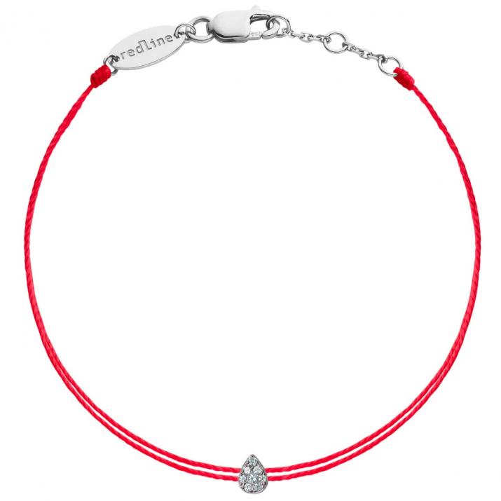Twin Strings Bracelet For Women with 0.05ct Round Diamond in White Gold - Redline