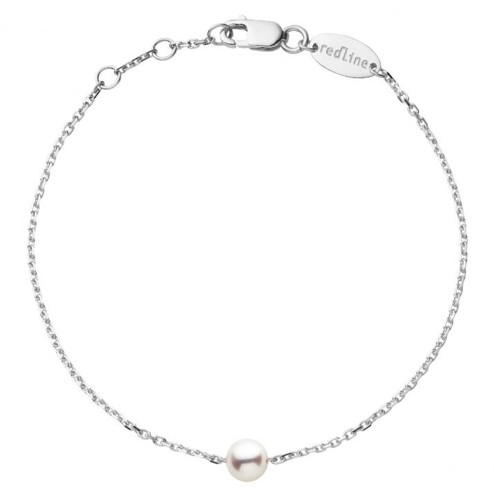 Chain Bracelet For Women with Pearl in White Gold - Redline - 0++