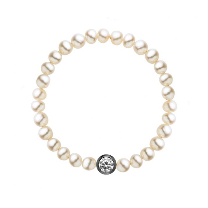 String Ring with 0.05ct Round Diamond in Black Gold Bezel Setting - Redline - 0++