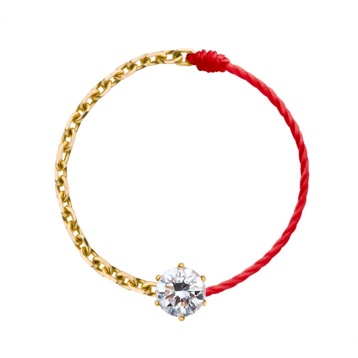 Двойное кольцо Absolu из желтого золота - Redline - 0++