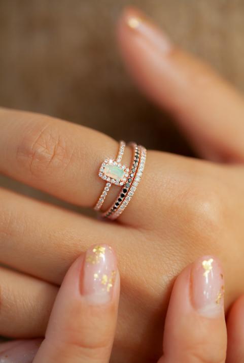 Кольцо Promesse Opale Розовое золото - Redline - 0++