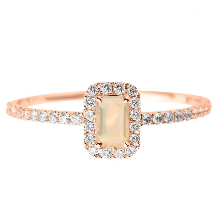 Кольцо Promesse Opale Розовое золото - Redline - 0++