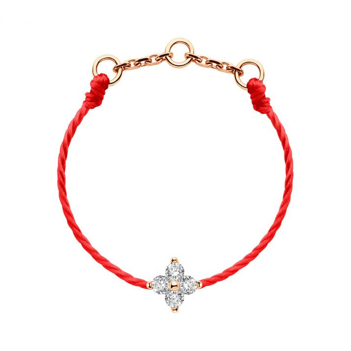 Кольцо блестящая нить розовый золото - Redline - 0++