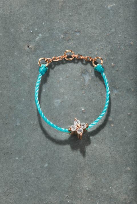 Кольцо блестящая нить розовый золото - Redline - 0++