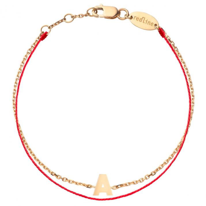 String-Chain Letter Bracelet in Yellow Gold - Redline - 0++