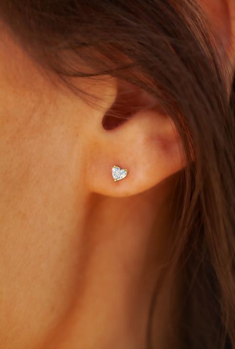 Серьги Bien Aimé из желтого золота с чипом - Redline - 0++