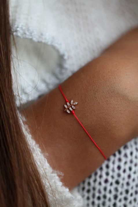 Браслет из ниток Bagatelle из розового золота с бриллиантовым паве  - Redline - 0++