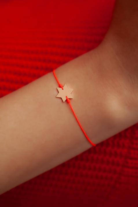 String Bracelet For Women with 0.01ct Round Diamond in Rose Gold Pavé Setting - Redline - 0++