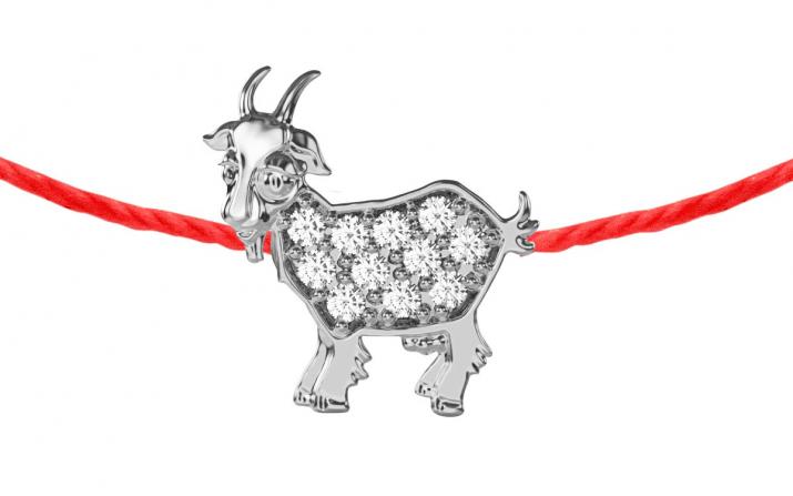 String Bracelet For Women with 0.06ct Round Diamond in White Gold Pavé Setting - Redline - 0++