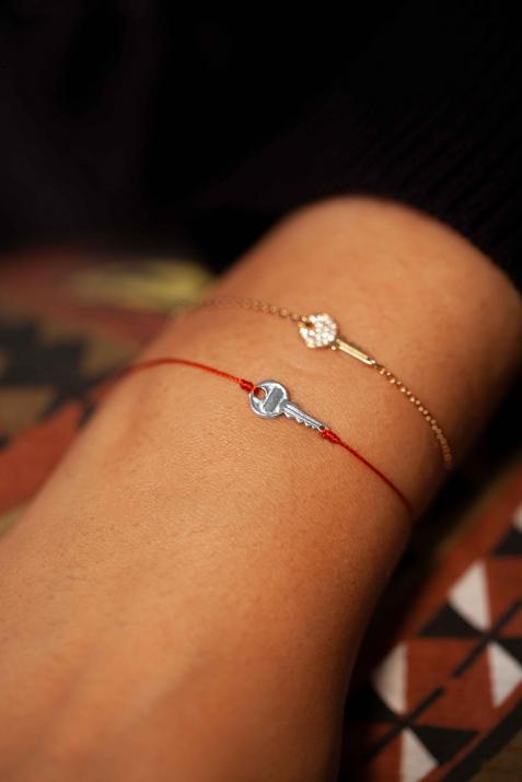 String Necklace For Women in White Gold  - Redline - 0++