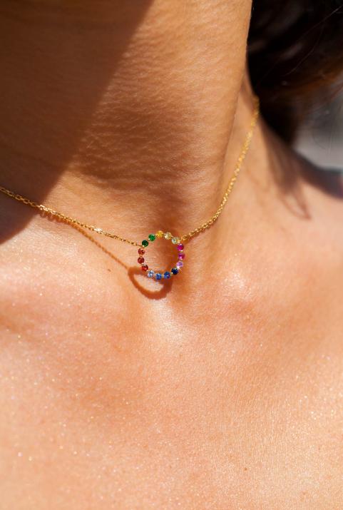 Aurelange Rainbow Sapphires Chain Collece Yellow Gold - Redline - 0++