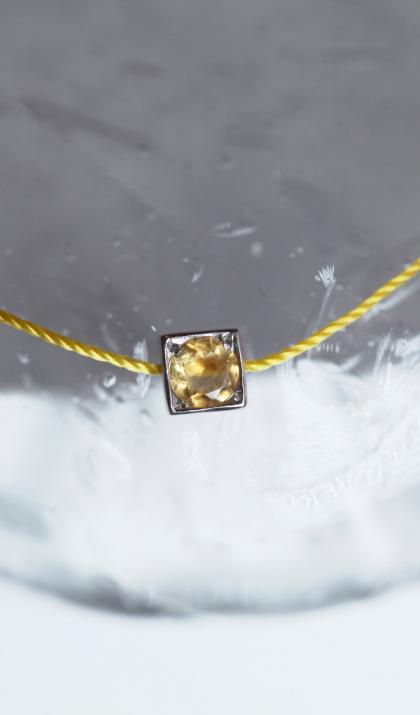 Струнный браслет для женщин с круглым бриллиантом 0,10 кар в оправе из белого золота - Redline