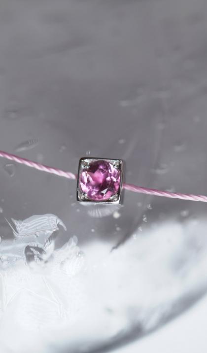 Струнный браслет для женщин с круглым бриллиантом 0,10 кар в оправе из белого золота - Redline