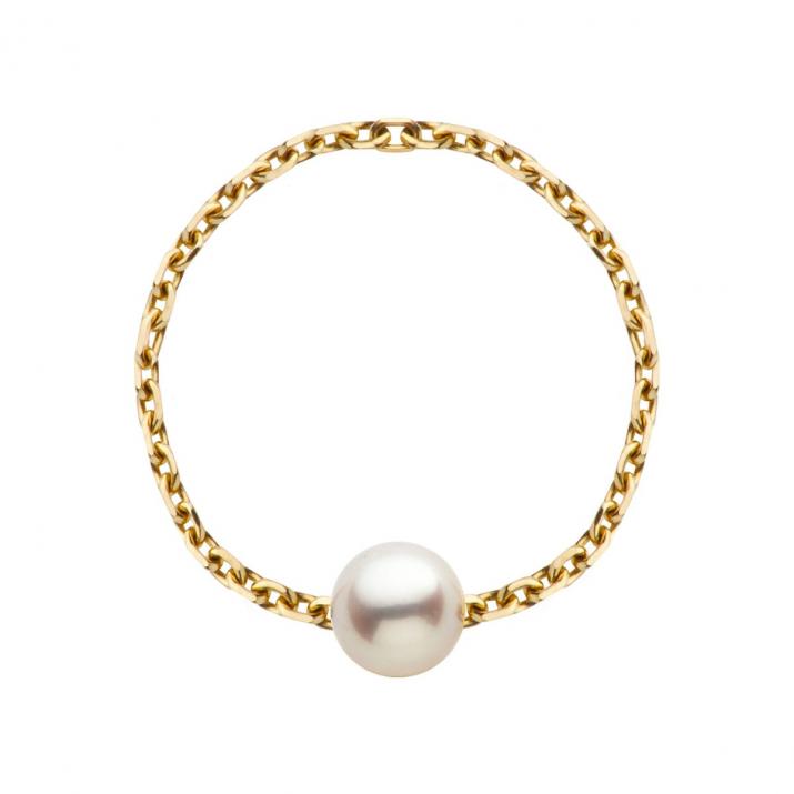 Ring with Pearl in Yellow Gold - Redline - 0++