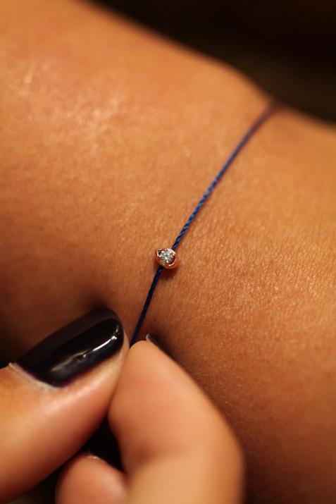 Браслет из женской нити и бриллиант в форме капли, украшенный розовым золотом - Redline - 0++