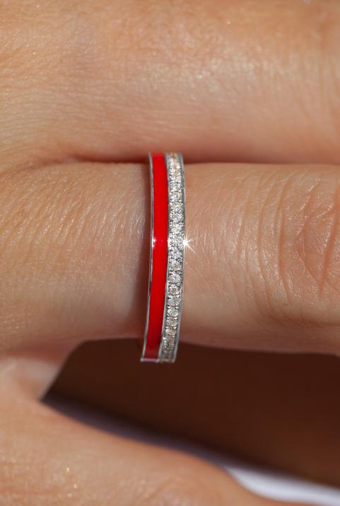 Кольцо Si Joli Amour из двух белого золота - Redline - 0++