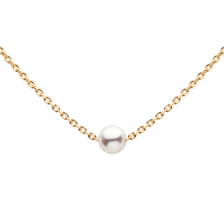 Chain Necklace For Women with Pearl in Rose Gold - Redline - 0++