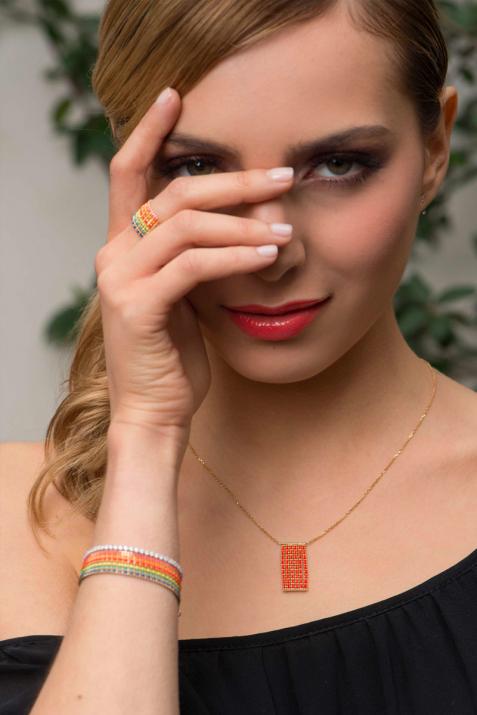 Цепочное ожерелье Aurore Boréale Розовое золото - Redline - 0++