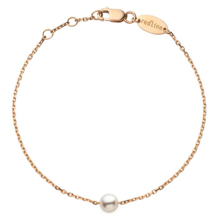 Chain Bracelet For Women with Pearl in Rose Gold - Redline - 0++