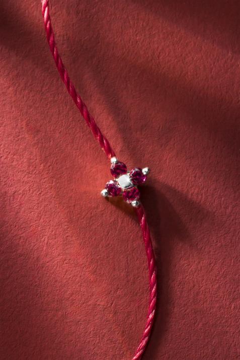 Проволочный браслет Shiny Rubis  Белое Золото - Redline - 0++