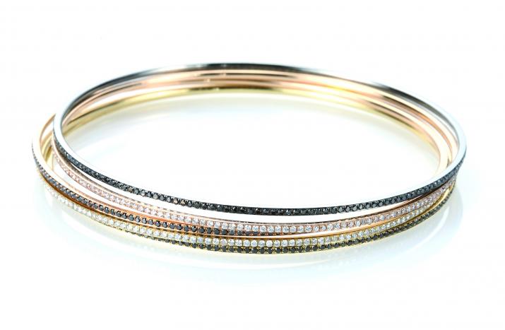 Jonc Bracelet Si Joli Diam Noir Black Gold RedLine Jewelry - Redline - 0++