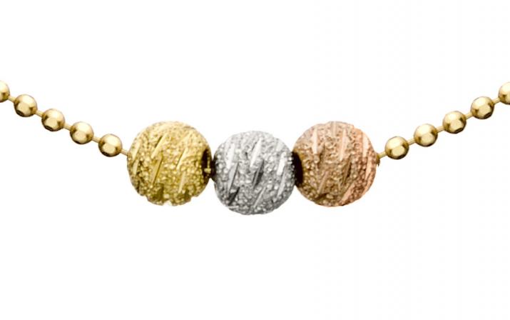 Chain Necklace Sweety Three Yellow Gold RedLine Jewelry - Redline - 0++